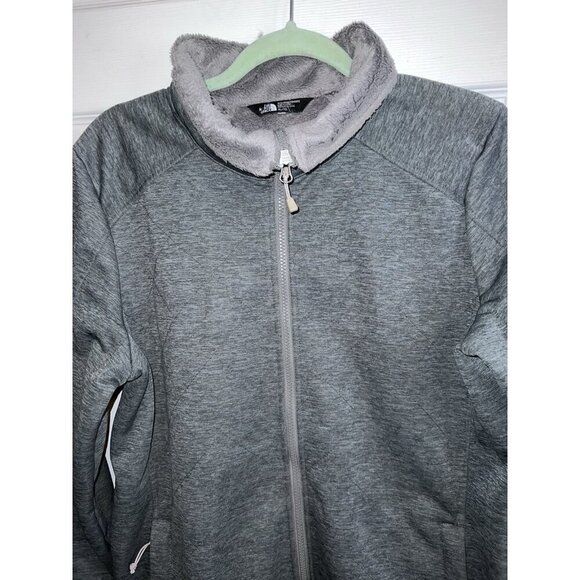 THE NORTH FACE Silken Fleece Lined Jacket Full Zipper Size XL Women's Gray - Picture 3 of 16